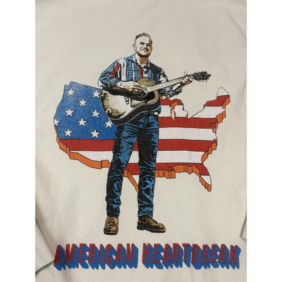ZACH BRYAN Other - ZACH BRYAN OFFICAL MERCH AMERICAN HEARTBREAK SWEATSHIRT Men Size L Thick Country